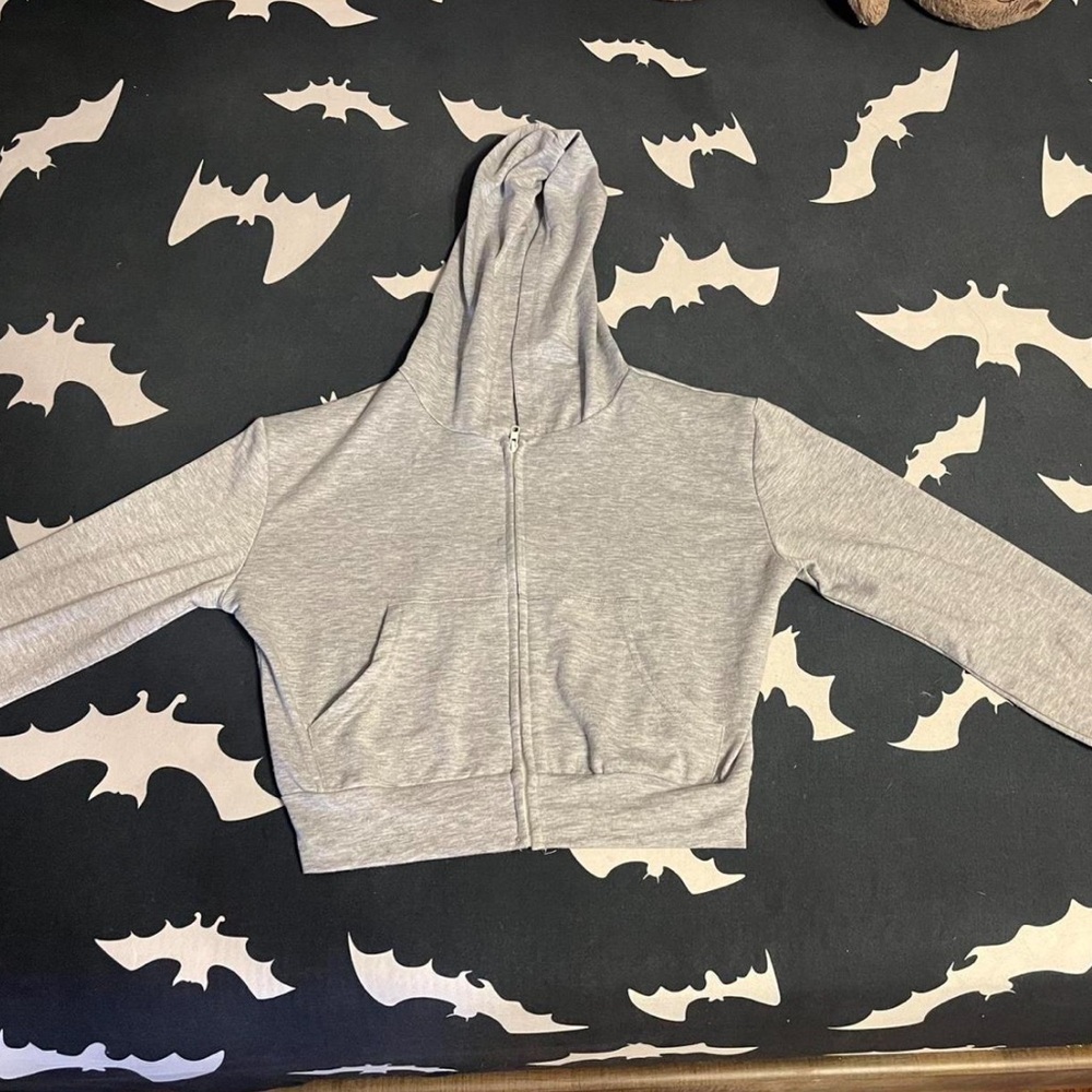 Gray Zip-Up Hoodie
